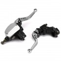22MM 800CC 19mm Universal CNC Motorcycle Brake Clutch Master Cylinder Levers W/ Bar Clamp