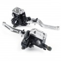 22cm 7/8 Inch Motorcycle Handlebar Master Cylinder Levers Handle Hydraulic Brake Pump Clutch