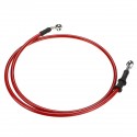 300mm-2200mm Motorcycle Braided Brake Clutch Oil Hose Line Cable Pipe Universal Red