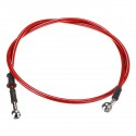300mm-2200mm Motorcycle Braided Brake Clutch Oil Hose Line Cable Pipe Universal Red