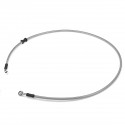 300mm-2200mm Motorcycle Braided Brake Clutch Oil Hose Line Cable Pipe Universal Silver