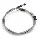 300mm-2200mm Motorcycle Braided Brake Clutch Oil Hose Line Cable Pipe Universal Silver