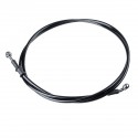 30cm-220cm Motorcycle Bike Braided Brake Clutch Oil Hoses Line Pipe Cable Black