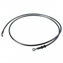 30cm-220cm Motorcycle Bike Braided Brake Clutch Oil Hoses Line Pipe Cable Black