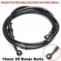 50cm - 190cm Motorcycle Braided Brake Clutch Oil Hose Line Pipe 10mm