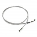 50cm-200cm Motorcycle Bike Brake Clutch Oil Hose Line Pipe 10mm Banjo Silver