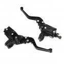 7/8 Inch 22mm Motorcycle Hydraulic Brake Clutch Master Cylinder Reservoir Lever With Cable Aluminum Universal