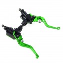7/8 Inch 22mm Motorcycle Hydraulic Brake Clutch Master Cylinder Reservoir Lever With Cable Aluminum Universal
