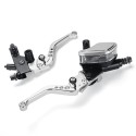 7/8inch 22mm Motorcycle Handlebar Hydraulic Brake Clutch Master Cylinder Lever Reservoir Set