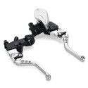 7/8inch 22mm Motorcycle Handlebar Hydraulic Brake Clutch Master Cylinder Lever Reservoir Set