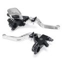 7/8inch 22mm Motorcycle Handlebar Hydraulic Brake Clutch Master Cylinder Lever Reservoir Set