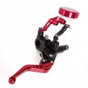 CNC Red Universal Motorcycle Brake Clutch Lever Master Cylinder