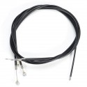 Motorcycle Clutch Brake Throttle Cable Black Universal