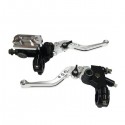 Pair 7/8 Motorcycle Brake Master Cylinder Clutch Reservoir Levers Universal