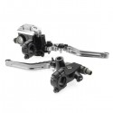 Pair 7/8 Motorcycle Brake Master Cylinder Clutch Reservoir Levers Universal