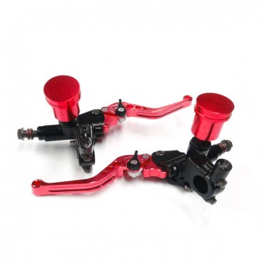 Pair 7/8 Motorcycle Hydraulic Brake Master Cylinder Clutch Lever L R 22mm Universal