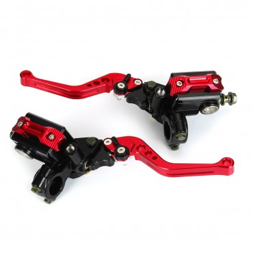 Universal Motorcycle Hydraulic 7/8inch M10*1.25 CNC Brake Clutch Master Cylinder Reservoir Lever Set