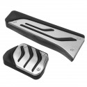 2 X No Drill Anti-slip Stainless Steel Fuel Brake Foot Pad Pedal Cover For BMW