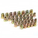 35PCS Brake Line Tube Fitting Kit Nuts For Inverted Flares 3/16'' and 1/4'' Zinc