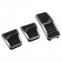 3Pcs Manual MT Clutch Brake Pedals Stainless Steel Metal Accelerator Universal For Mitsubishi