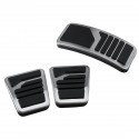 3Pcs Manual MT Clutch Brake Pedals Stainless Steel Metal Accelerator Universal For Mitsubishi