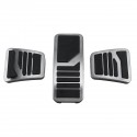 3Pcs Manual MT Clutch Brake Pedals Stainless Steel Metal Accelerator Universal For Mitsubishi