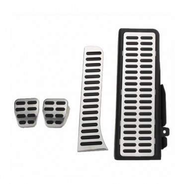 4Pcs Clutch Fuel Brake Foot Rest MT Pedals Pads Steel For VW Jetta MK5 Golf MK6