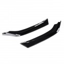 2 PCS Front Bumper Lip Wrap Angle Splitters Spoiler Wing Canard Diffuser Glossy Black Anti-Scratch For Honda Civic Sedan 2016-2018