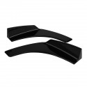 2Pcs Black Car Front Deflector Spoiler Splitter Diffuser Bumper Protector Canard Lip New