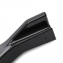 3 PCS Gloss Black Front Bumper Spoiler Lip Cover For Hyundai Elantra 2017-2018
