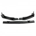 3 Pcs/Set Glossy Black Front Bumper Canard Chin Lip Spoiler Spliters For Infiniti Q50 Q50S Q50L 2014-2017
