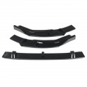 3PCS Glossy Black Front Bumper Lip Body Kit Spoiler Splitter For Audi A4 2020