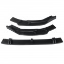 3PCS Matte Black Front Bumper Lip Body Kit Spoiler Splitter For Audi A4 Sport 2020