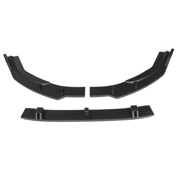 3PCS Matte Black Front Bumper Lip Body Kit Spoiler Splitter For Audi A4 Sport 2020