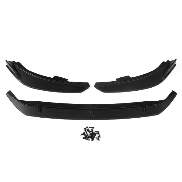 3PCS Matte Black Front Bumper Lip Spoiler Cover Trim For Ford Focus 2019