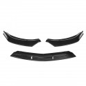 3Pcs Carbon Fiber Front Bumper Protector Lip Spoiler Covers Trim For Mercedes Benz CLA-Class W117 2016-2020