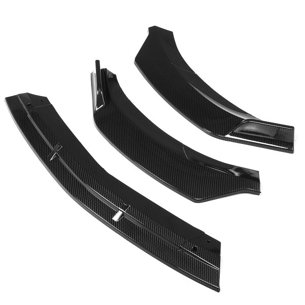 3Pcs Carbon Fiber Front Bumper Protector Lip Spoiler Covers Trim For Mercedes Benz CLA-Class W117 2016-2020