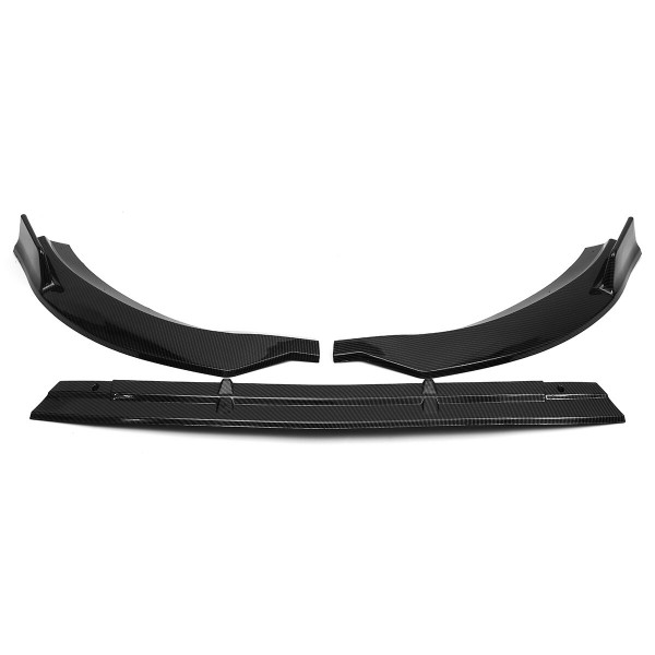 3Pcs Carbon Fiber Front Bumper Protector Lip Spoiler Covers Trim For Mercedes Vito 2015-2019