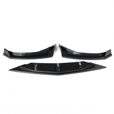 3Pcs Carbon Fiber Look Car Front Bumper Lip Body Kit Spoiler Diffuser Bumper Lip Deflector Lips Protector Cover For VW Passats 2020