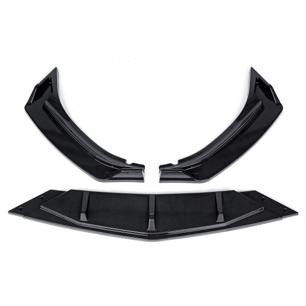3Pcs Carbon Fiber Look Car Front Bumper Splitter Lip Diffuser Body Kit Spoiler Guard Protection For VW For Jetta MK7 2019-2021