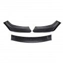 3Pcs Front Bumper Lip Body Spoiler Kit Carbon Fiber Style For Honda Civic Sedan 2016-2018