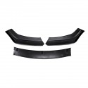 3Pcs Front Bumper Lip Spoiler Chin Splitters Glossy Black For Honda Civic 4DR Sedan 2016-2018