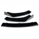 3Pcs Gloss Black Front Bumper Lip Spoiler Splitter For Audi TT RS 2004-2019