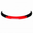 3Pcs Gloss Black Red ABS Front Bumper Lip Protector Spoiler For Tesla Model 3 2017-2019