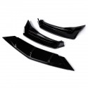 3Pcs Glossy Black Car Front Bumper Lip Body Kit Spoiler Diffuser Bumper Lip Deflector Lips Protector Cover For VW For Passat B8 2017-2019