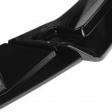 3Pcs Glossy Black Car Front Bumper Lip Body Kit Spoiler Diffuser Bumper Lip Deflector Lips Protector Cover For VW Passats 2020