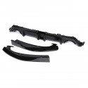 3Pcs Glossy Black Car Rear Bumper Diffuser For Honda Civic 2016-2019
