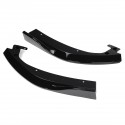 3Pcs Glossy Black Car Rear Bumper Diffuser For Honda Civic 2016-2019