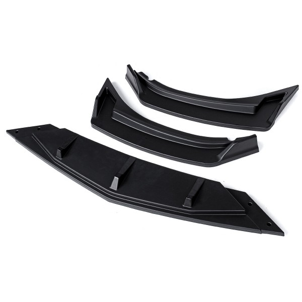 3Pcs Matte Black Car Front Bumper Splitter Lip Diffuser Body Kit Spoiler Guard Protection For VW For Jetta MK7 2019-2021