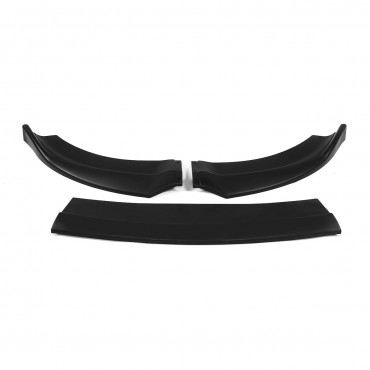 3Pcs Matte Black Front Bumper Lip Spoiler Splitter Matte Black For Dodge Charger SRT 2015-2019